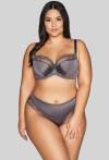 Biustonosz AVA szary, półusztywniany - AV 1030 SEMI SOFT GRAY