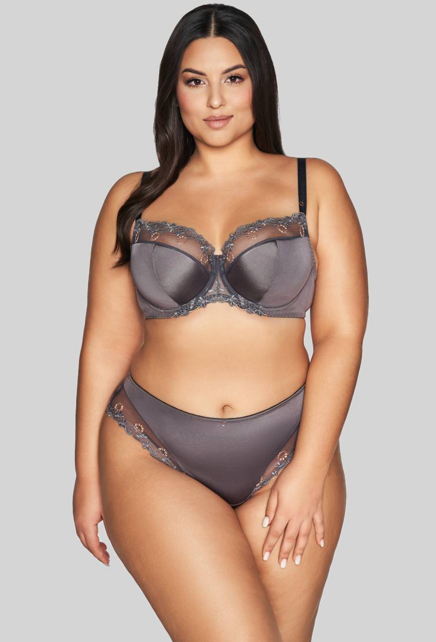 Biustonosz AVA szary, półusztywniany - AV 1030 SEMI SOFT GRAY