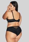 Biustonosz AVA czarny, półusztywniany, złoty haft – AV 2114 Semi Soft Black
