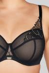 Biustonosz AVA czarny, pełny, haftowany tiul – AV 2116 Full Cup Black