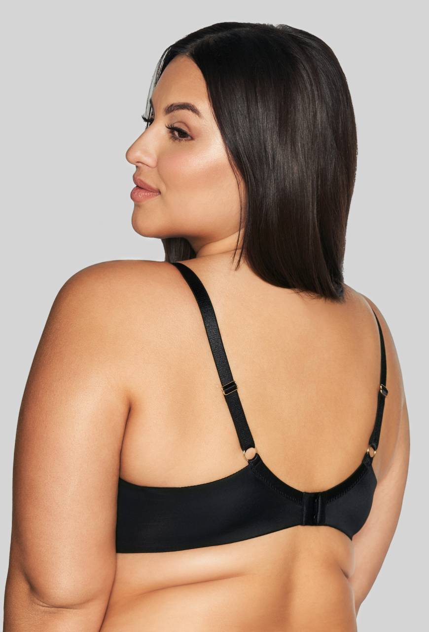 Biustonosz AVA czarny, haft, transparentny tiul – AV 2117 Soft Black