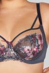 Biustonosz AVA szary, haftowany tiul – AV 2123 Soft Gray