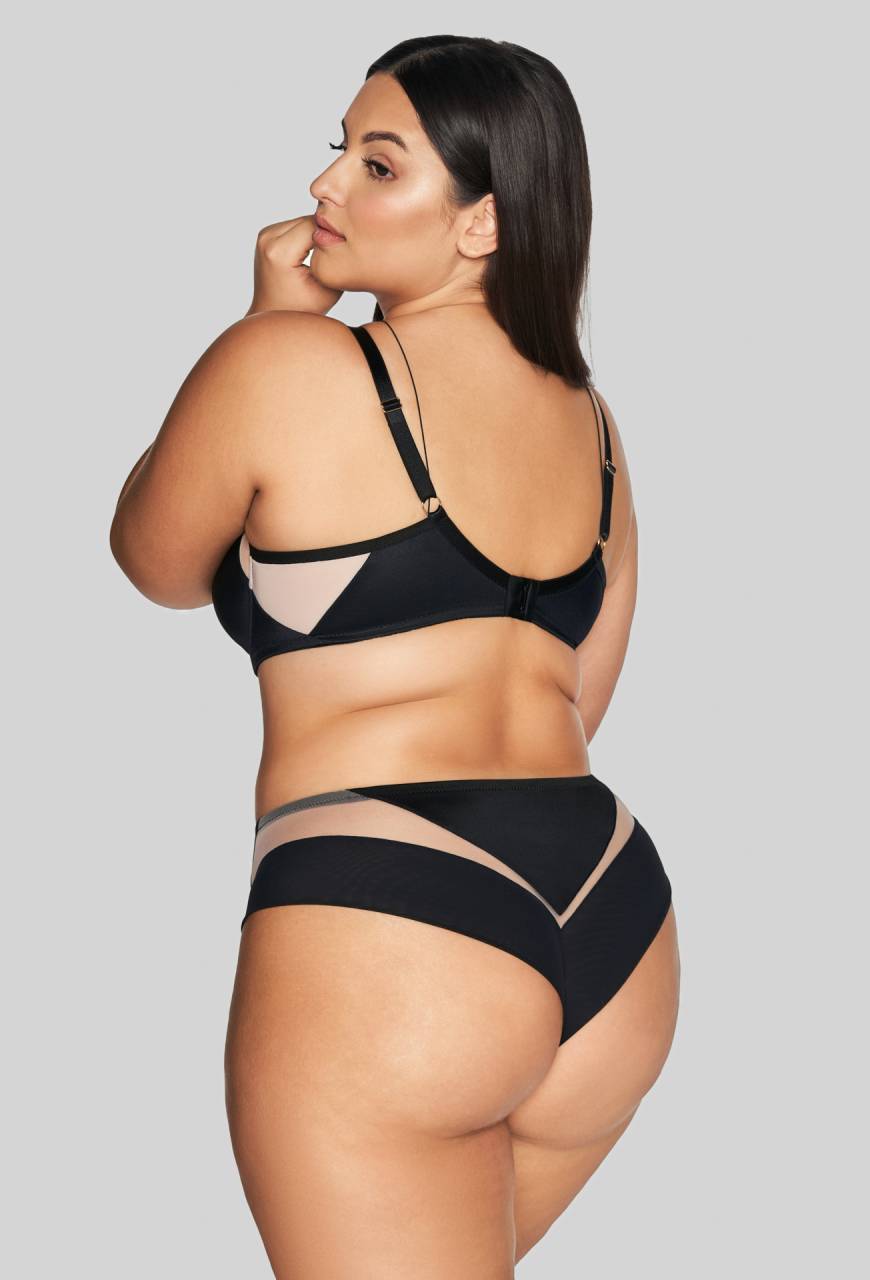 Biustonosz AVA czarny półusztywniany – AV 2135 Semi Soft Black