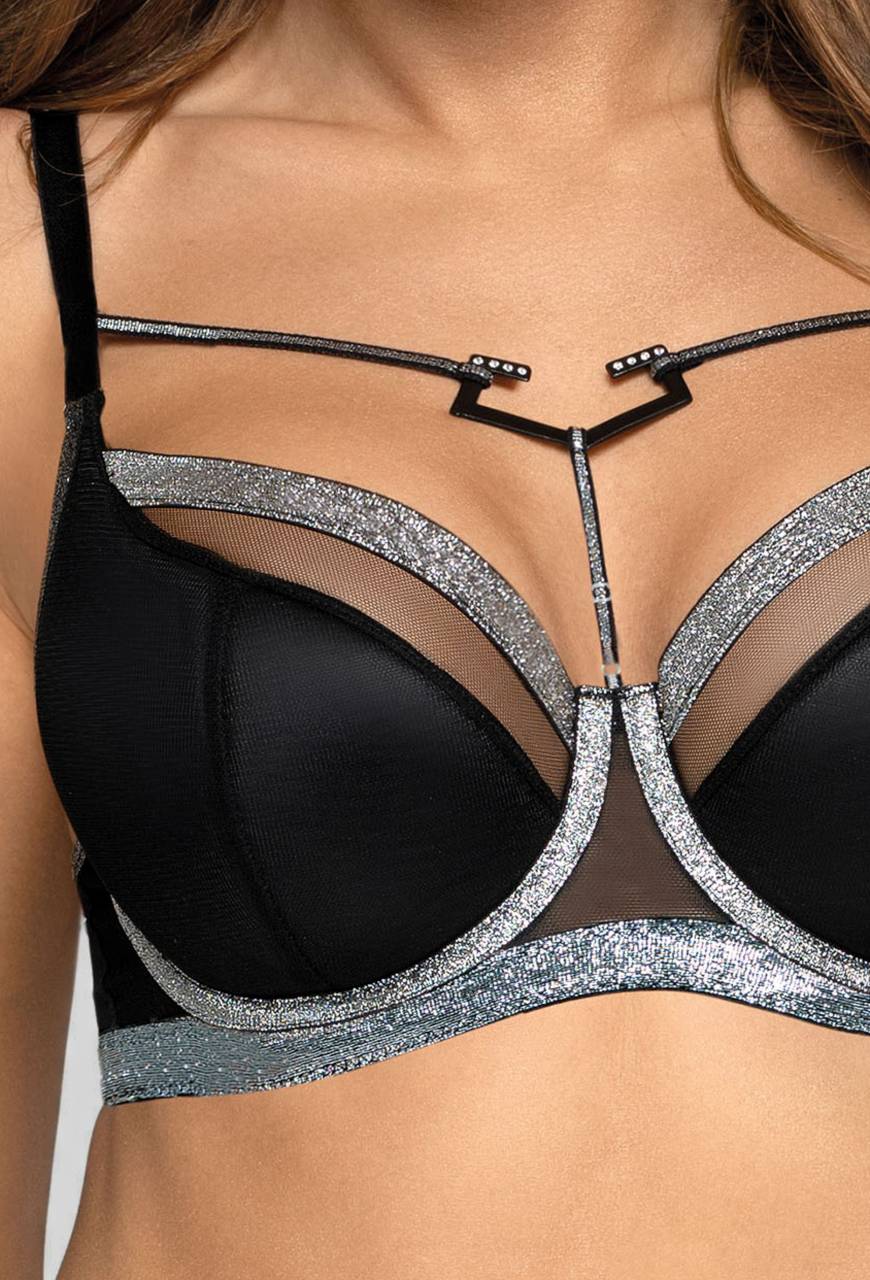 Halley N° 02 semi soft bra, black