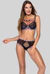 Biustonosz czarny NOVIKA z taśmami – GISELLE N° 01 PUSH UP BLACK