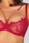 Biustonosz NOVIKA czerwony - HARPER N° 01 PUSH UP ROUGE