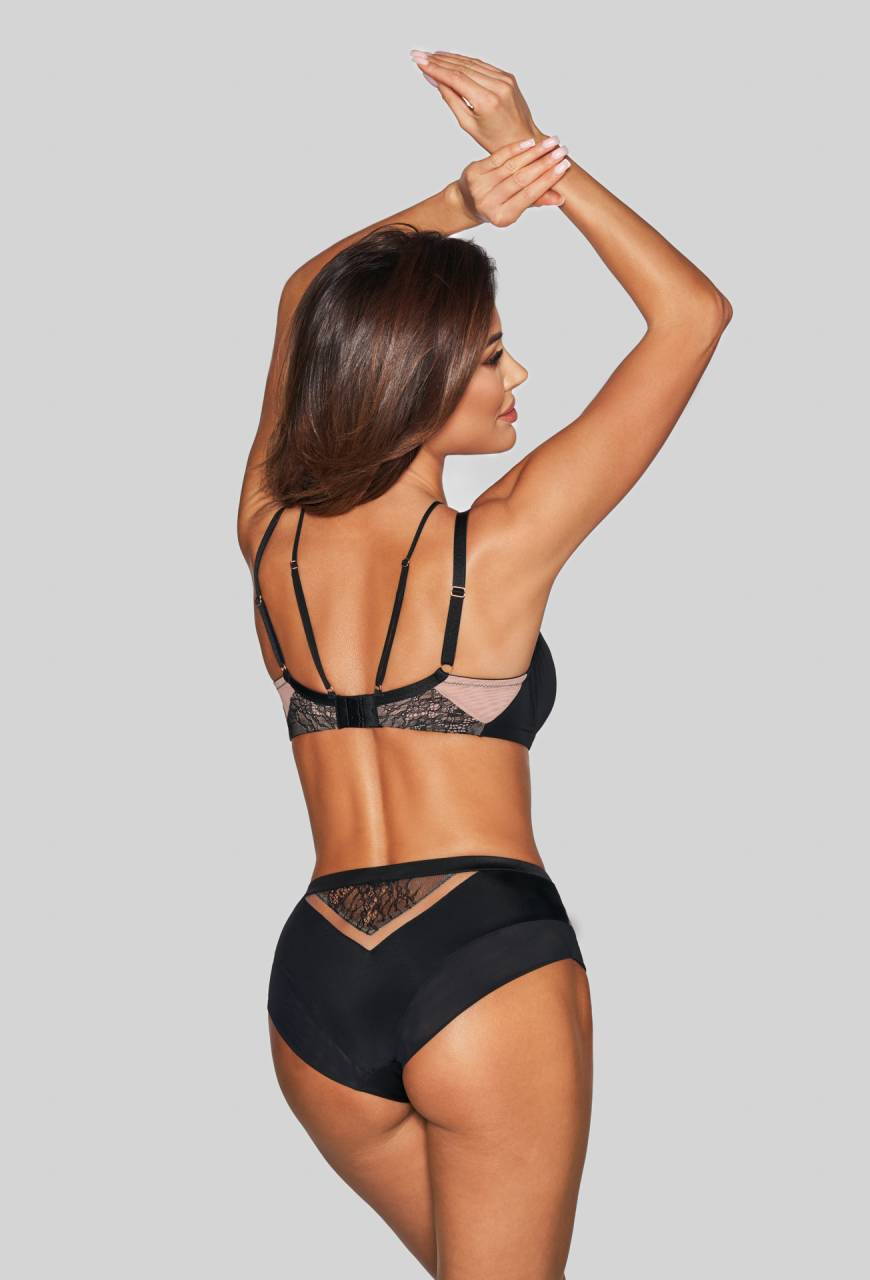 Biustonosz NOVIKA czarny, miękkie miseczki – HARPER N° 03 SOFT BLACK