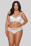 Biustonosz AVA kremowy, półusztywniany, haft – AV 1030 Semi Soft Cream