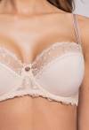 Biustonosz AVA Semi Soft Beż – półusztywniany, koronkowy AV 1030