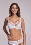 Biustonosz AVA Soft White – koronkowy, z paseczkami AV 1824