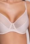 Biustonosz AVA beż miękka braletka, tiul – AV 2103 Soft Bralette Beige