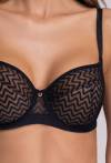 Biustonosz AVA czarny, półusztywniany – AV 2102 Semi Soft Black
