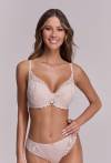 Biustonosz AVA beżowy, elegancki  - AV 2104 Push Up Beige