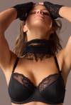 Biustonosz AVA czarny, półusztywniany - AV 2110 Semi Soft Black